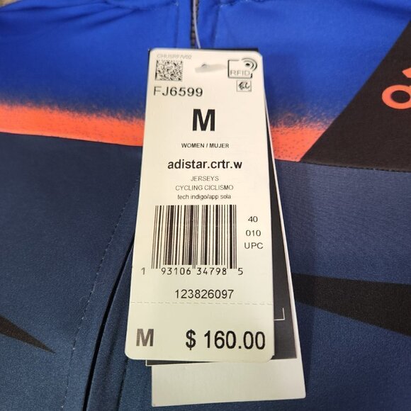 New Adidas Women's Adistar Cycling Jersey Tech Blue M - Picture 7 of 12